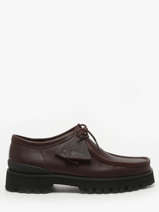 Derby Veterschoenen Uit Leder Clarks Bruin men 26183314